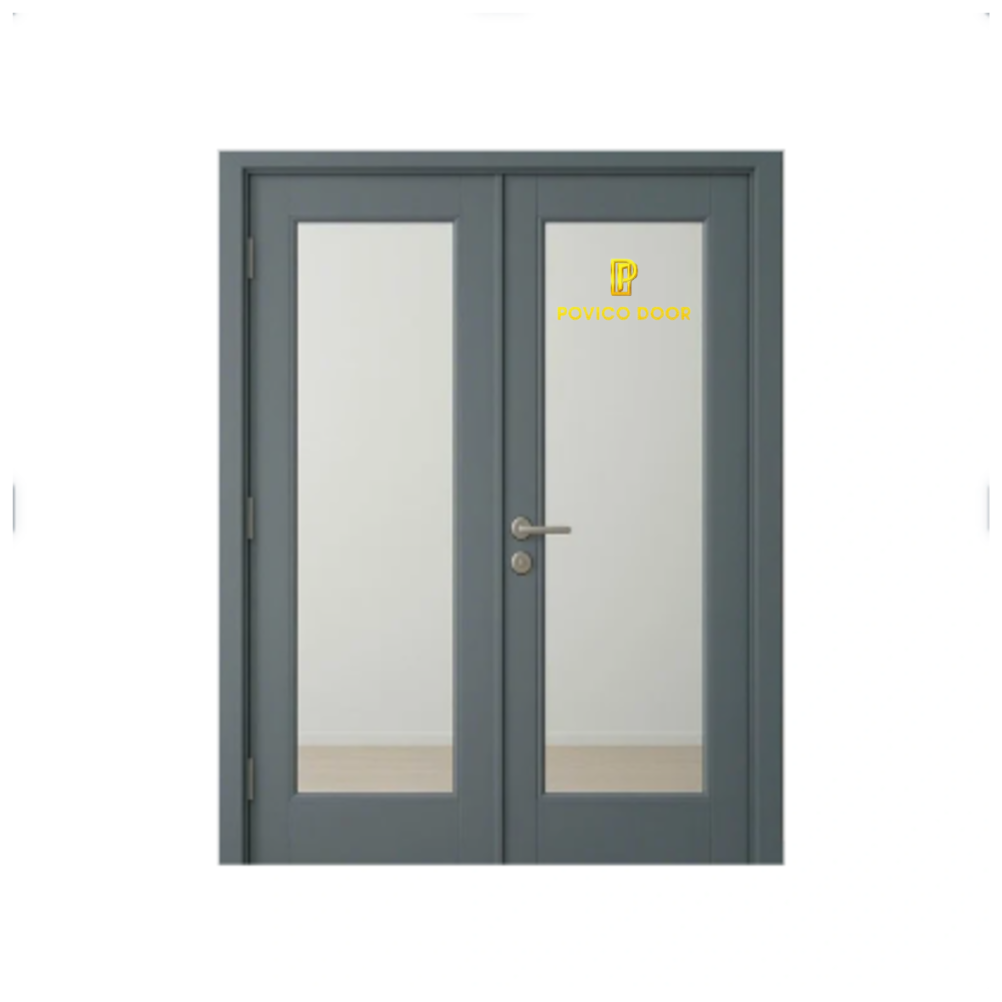 Cửa đi 2 cánh kính theo yêu cầu         PVC-303